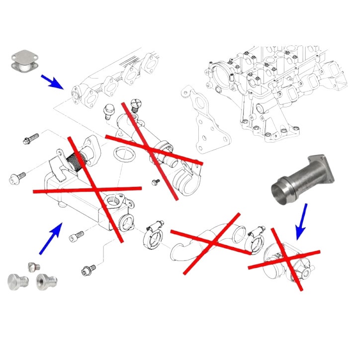 Kit-rimozione-EGR-Piastra-di-chiusura-bypass-per-BMW-con-motori-2.0-2.5-3