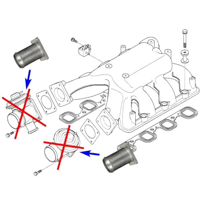 kit rimozione EGR per BMW E38 E65 con motori Diesel M67 4.0 2
