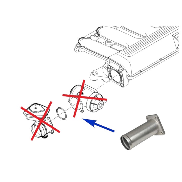 kit rimozione EGR per BMW con motori 2.0 2.5 3.0 D M47 M57 1