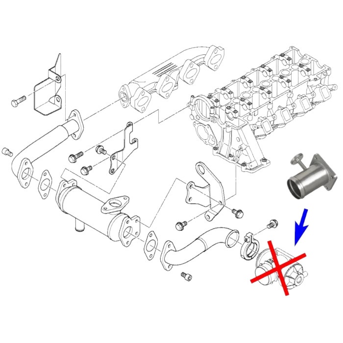 kit rimozione EGR per Land Rover Freelander BMW con motori 2.0 2.5 3.0 D M47 M57 3