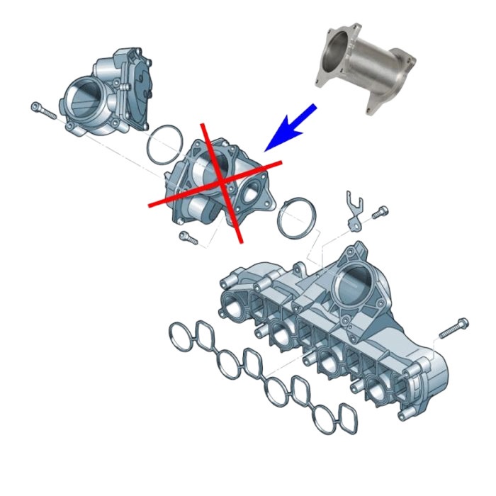 kit rimozione EGR per VW Crafter Amarok con motori 2.0 3.0 TDI 3